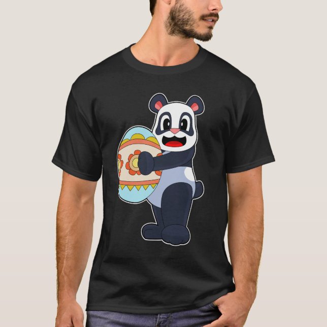 Camiseta Panda Páscoa ovo de Páscoa (Frente)