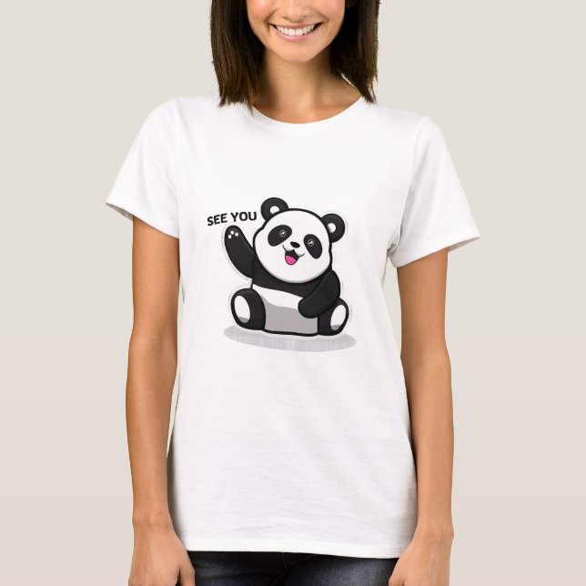 Camiseta panda pequeno fofo (Frente)