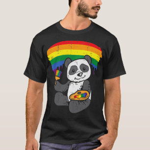 Camiseta Panda pintando animal LGBTQ Orgulho gay