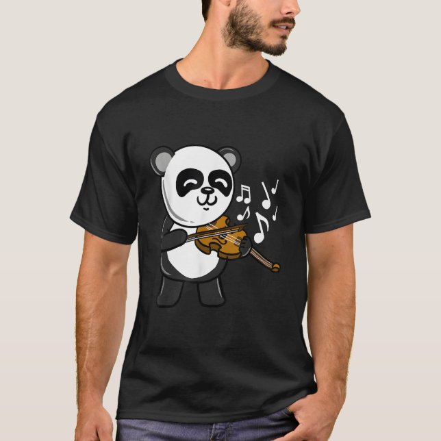Camiseta Panda Playing Violin (Frente)
