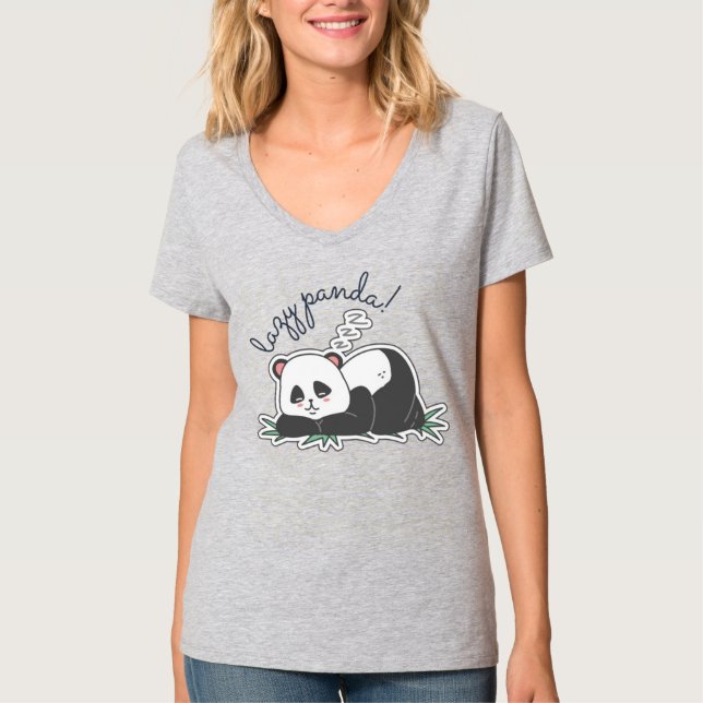 Camiseta Panda preguiçosa (Frente)