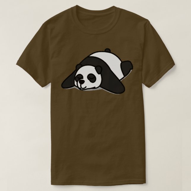 Camiseta Panda preguiçosa (Frente do Design)