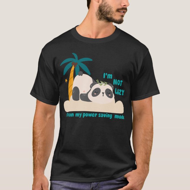 Camiseta Panda preguiçoso fofo  (Frente)