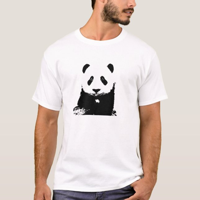 Camiseta Panda Preta e Branca (Frente)