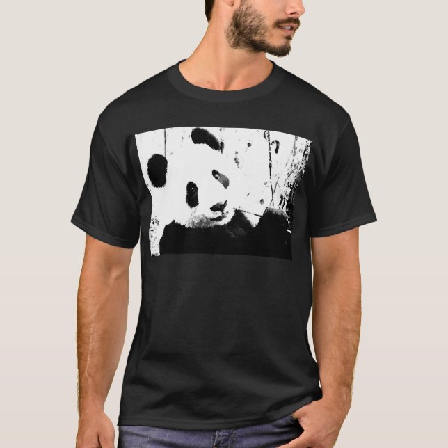 Camiseta Panda Preta e Branca (Frente)