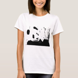 Camiseta Panda Preta e Branca