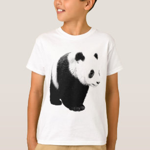Camiseta Panda Preta e Branca