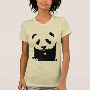 Camiseta Panda Preta e Branca