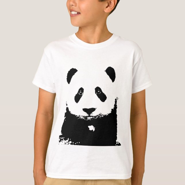 Camiseta Panda Preta e Branca (Frente)