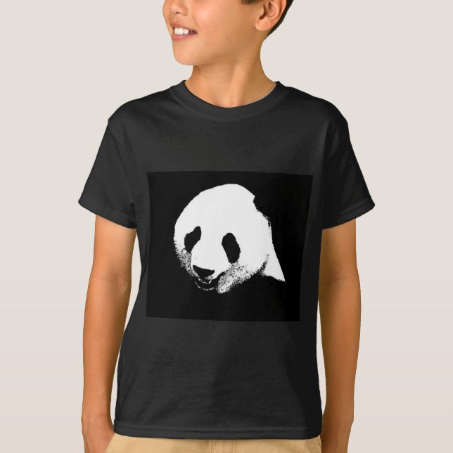 Camiseta Panda Preta e Branca (Frente)