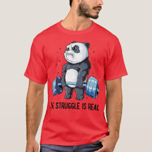 Camiseta Panda que ele luta é Malhação de levantamento de p