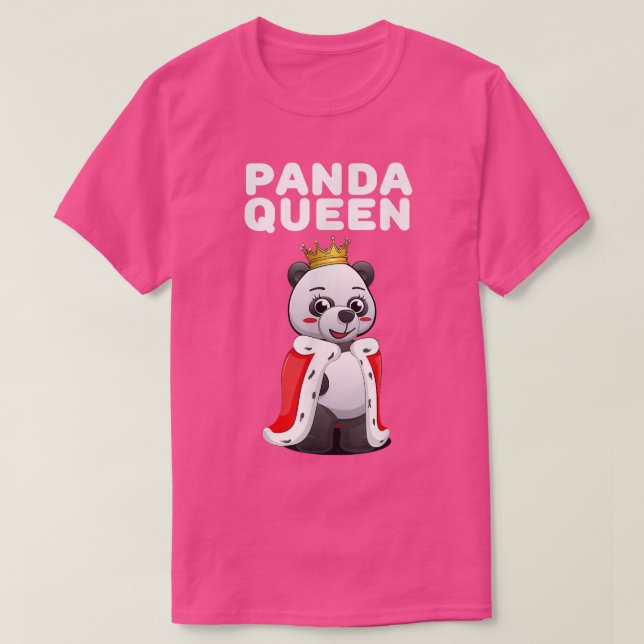 Camiseta Panda Queen Girls Panda Tshirt Womens Panda (Frente do Design)