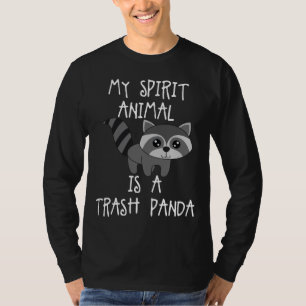 Camiseta Panda Raccoon Enchido com Raquinete de Animais