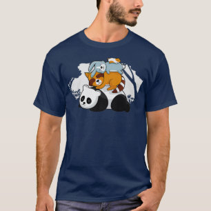Camiseta Panda Raccoon Rabbit Hamster Cute Dormindo