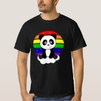 Panda Rainbow Glitter Kawaii Pandas Colorido