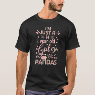 Camiseta Panda s Eu Sou Apenas Uma Menina De 14 Anos Que A