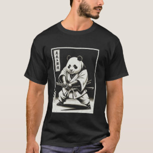 Camiseta Panda Samurai Guerreiro Japonês Ninja Japão Gi Men