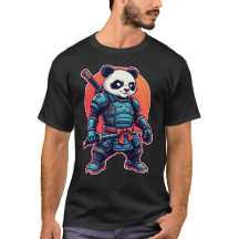 Panda Samurai Robot Estilo Único Cyberpunk