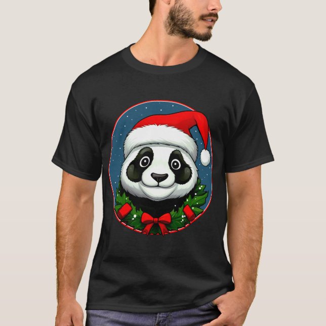 Camiseta Panda Santa Claus T-Shirt (Frente)