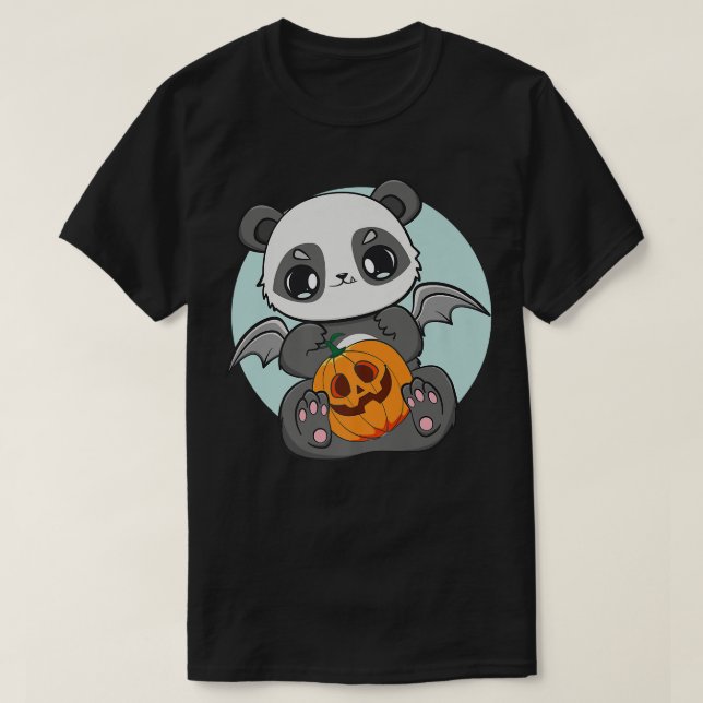 Camiseta Panda Segurando Um Urso De Animação Gelado Para O  (Frente do Design)