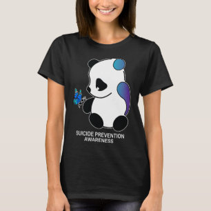 Camiseta Panda Semicolon Borboleta Prevenção Suicídio Aware