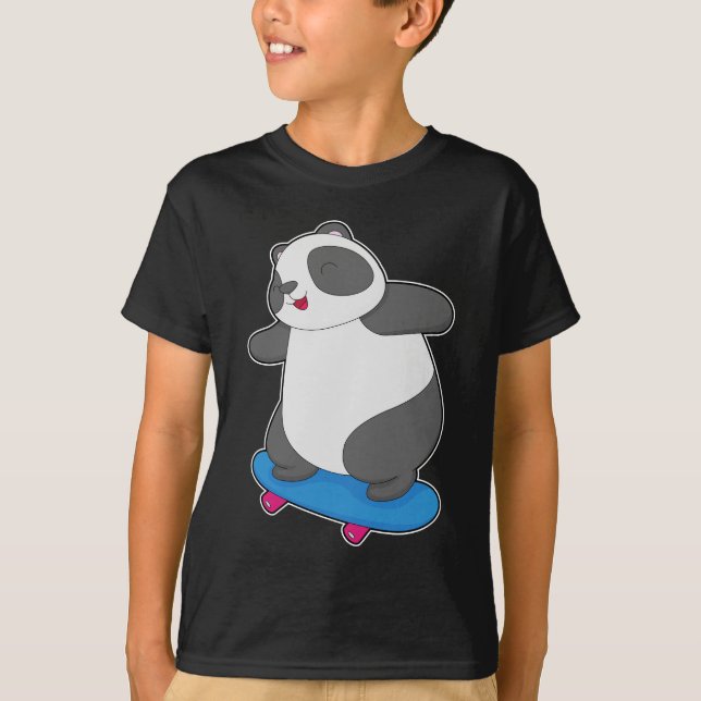 Camiseta Panda Skater Skateboard (Frente)