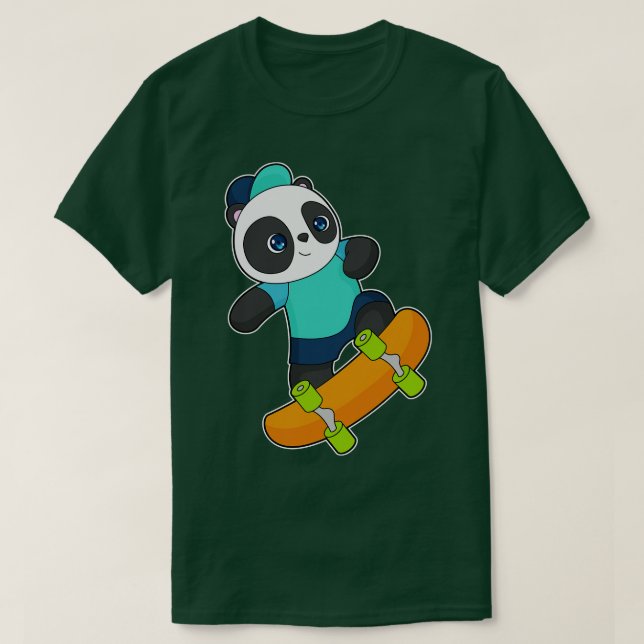 Camiseta Panda Skater Skateboard 2 (Frente do Design)
