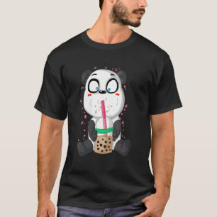 Camiseta Panda Soju Bambu Urso Chá Doce Coreano Bebendo