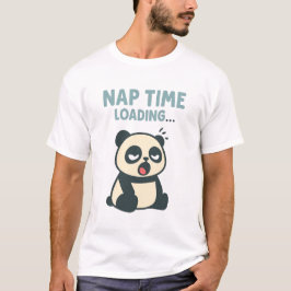 Camiseta Panda Sonolento Fofo “Carregando Hora da Soneca”