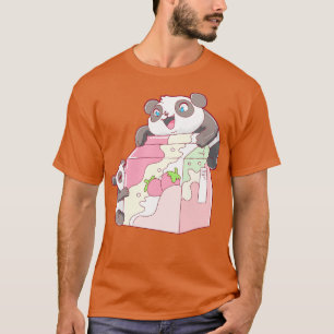 Camiseta Panda Strawberry milk Kawaii