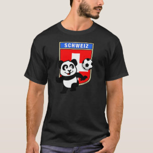 Camiseta Panda suíça do futebol (camisas escuras)