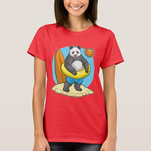 Camiseta Panda Summer Beach (Frente)
