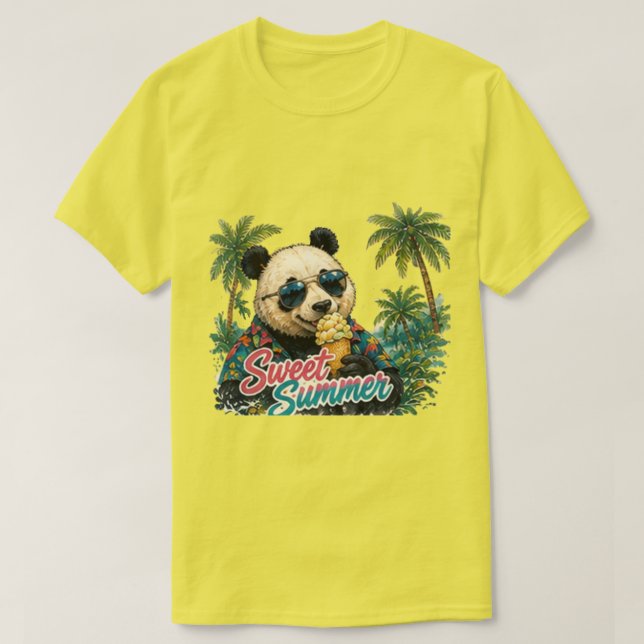 Camiseta Panda Sweet Summer (Frente do Design)