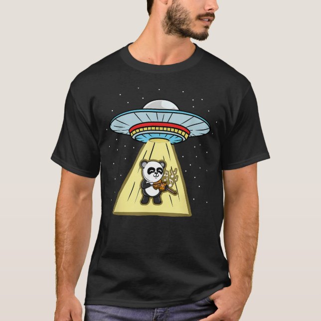Camiseta Panda Tocando Violino Ovni (Frente)