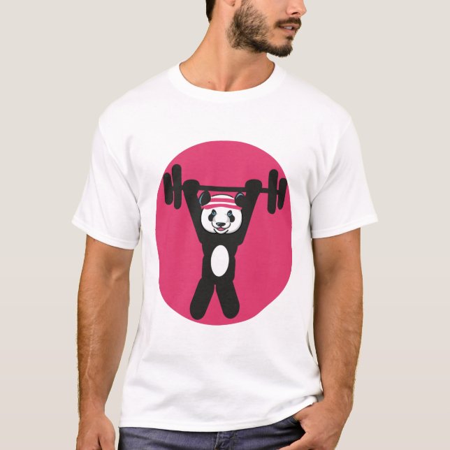 Camiseta Panda trabalhando fora (Frente)