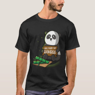 Camiseta Panda Trabalhará Para Bambu