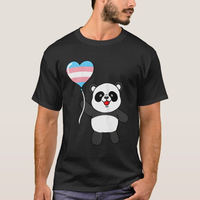 Camiseta Panda Trans Pride he Balão (Frente)