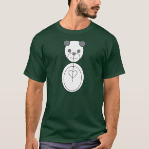 Camiseta panda triste. limpo