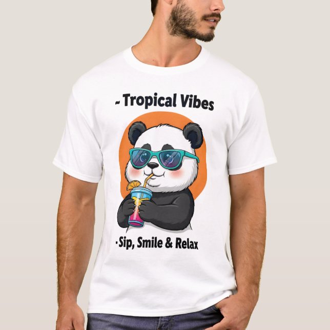 Camiseta Panda tropical Vibes (Frente)