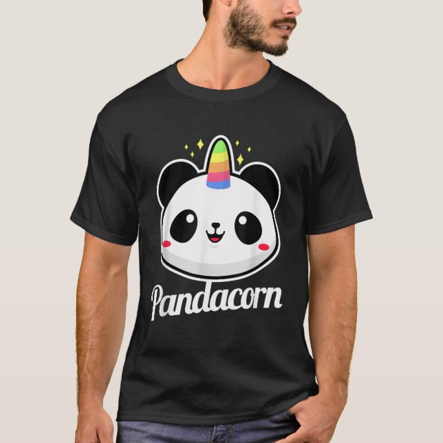 Camiseta Panda Unicorn Animal Pandacorn (Frente)