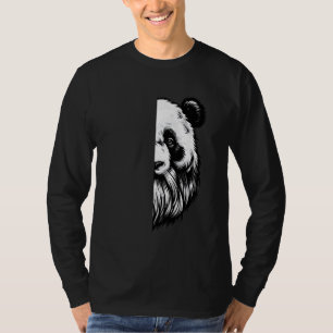 Camiseta Panda Velha com Beard Panda Motifs