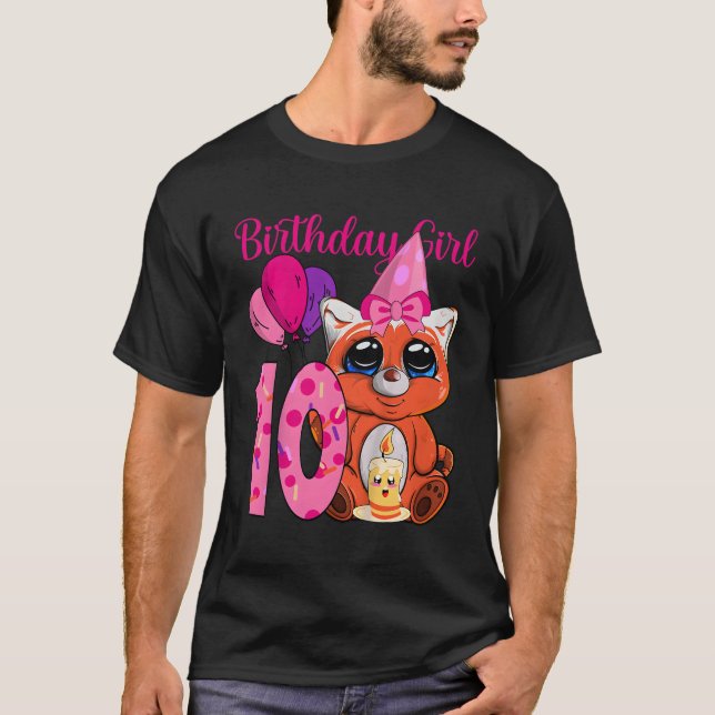 Camiseta Panda Vermelha 10Th Eu Tenho 10 (Frente)
