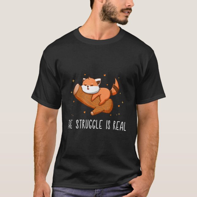 Camiseta Panda Vermelha A Luta É Panda Vermelha Real (Frente)