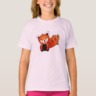 Camiseta Panda vermelha bonito