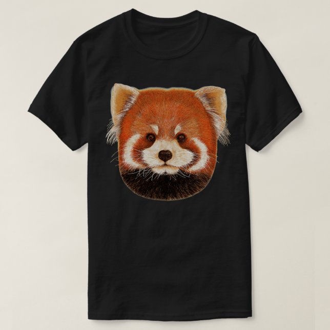 Camiseta Panda vermelha-branca 20 (Frente do Design)