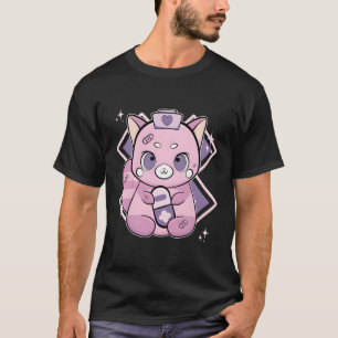 Camiseta Panda Vermelha com a Medicina Yami Kawaii