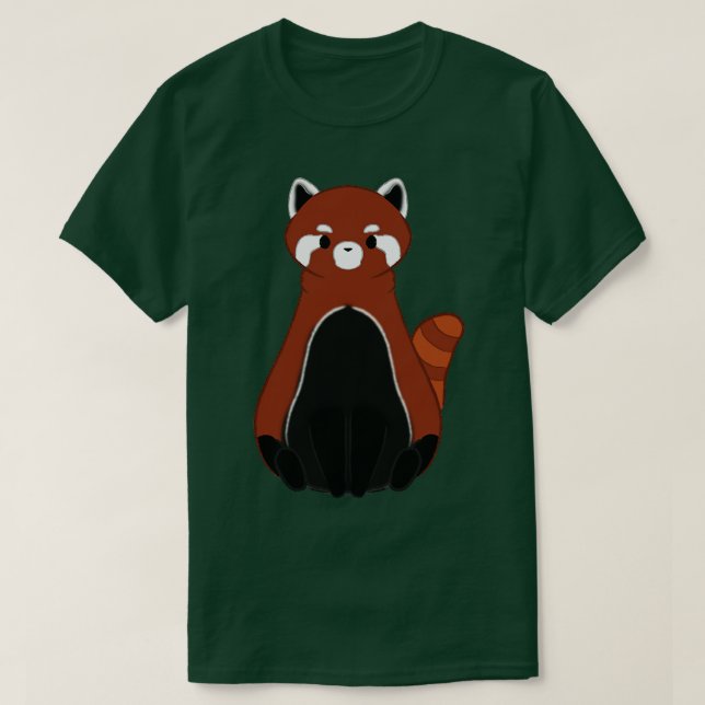 Camiseta panda vermelha do cheio (Frente do Design)