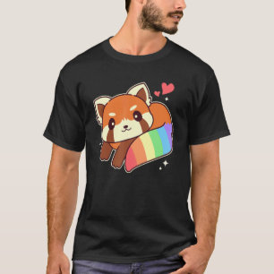 Camiseta Panda Vermelha Lgbtq Custa Com Cores De Bandeira A