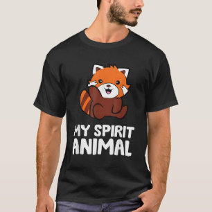Camiseta Panda Vermelha Meu Espírito Animal Kawaii Red Pand