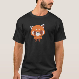 Camiseta Panda Vermelha No Bolso Do Urso De Panda Vermelho